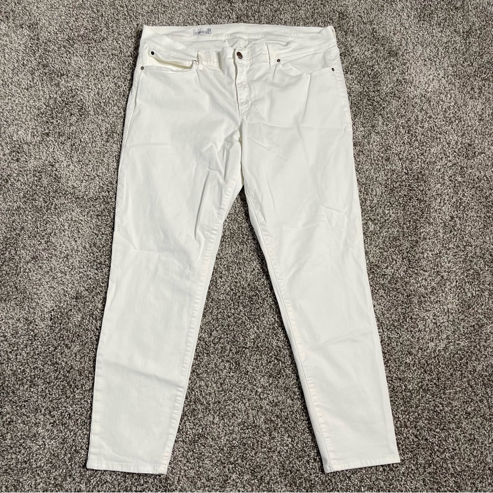 Gap 1969 Legging Jeans Women’s Size 33 White Stretch Denim Skinny Slim Pants